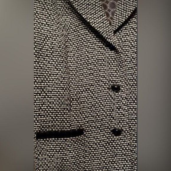 Jones Studio Separates Blazer Jacket Fully Lined Black-Gray Checks Size 14 - Picture 3 of 7